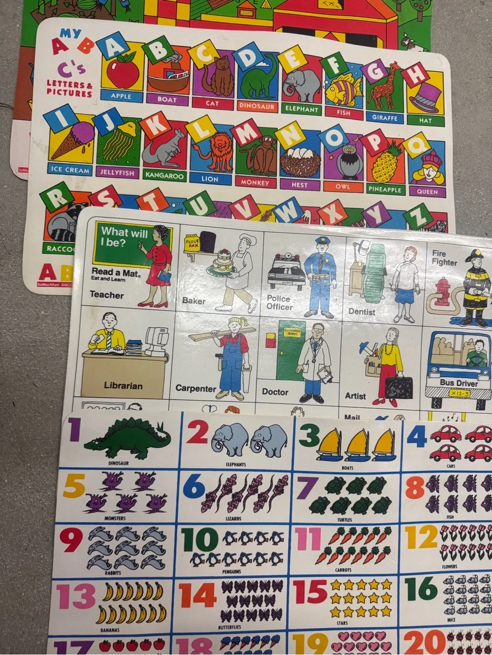 Educational Alphabet & Number Learning Poster for Kids - Multicolor